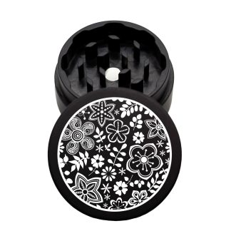 USA Made The Puck® Grinder: Bloom, Black, 1.750 [45mm], 2 Piece