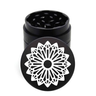 USA Made: Amaryllis Mandala, Black, 1.750 [45mm], 3 Piece Mini