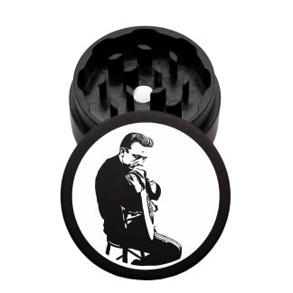 USA Made The Puck® Grinder: Johnny Cash 1, Black, 1.750 [45mm], 2 Piece
