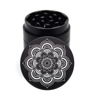 USA Made: Dahlia Mandala, 1.750 [45mm], Black, 3 Piece Mini