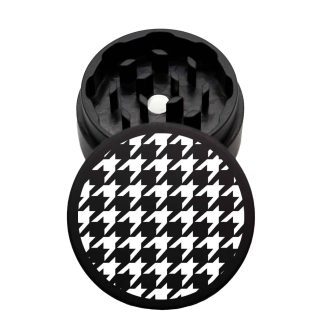 USA Made The Puck® Grinder: Houndstooth, Black, 1.750 [45mm], 2 Piece