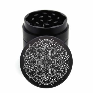 USA Made: Rose Mandala, Black, 1.750 [45mm], 3 Piece Mini