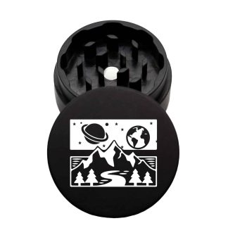 USA Made The Puck® Grinder: Space Mountain, Black, 1.750 [45mm], 2 Piece