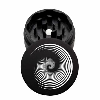 USA Made The Puck® Grinder: The Swirly, Black, 1.750 [45mm], 2 Piece