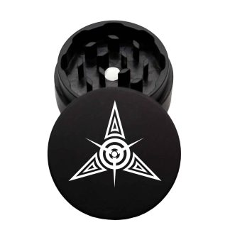 USA Made The Puck® Grinder: Tribal Star, Black, 1.750 [45mm], 2 Piece