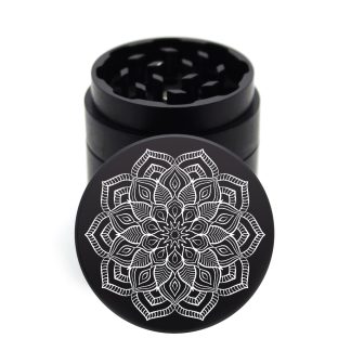USA Made: Zinnia Mandala, Black, 1.750 [45mm], 3 Piece Mini