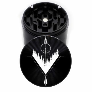 Arrow n Trees 63mm Black 4-Part Herb Grinder