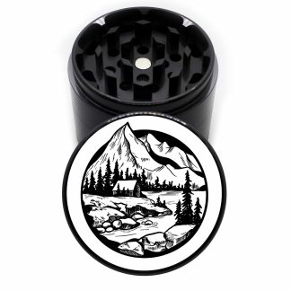 Cabin River 63mm 4-Piece Black Aluminum Cannabis Grinder