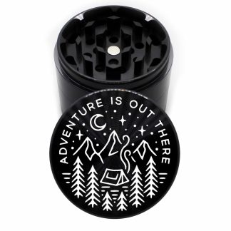 Adventure Theme 63mm 4-Piece Black Herb Grinder