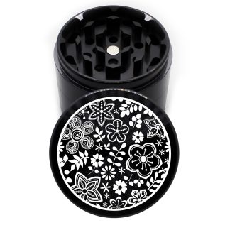 Bloom Design 63mm Black CNC Cannabis Grinder – 4 Chamber