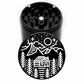 Cabin Trees Edition 63mm Black 4-Part Herb Grinder