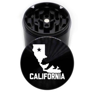 Cali Bear 63mm Black 4-Piece Marijuana Grinder