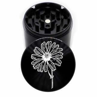 Daisy Edition 63mm Black 4-Part Herb Crusher