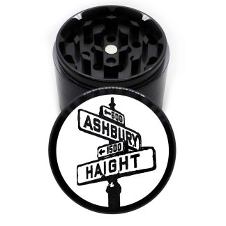 Haight x Ashbury SF Edition 63mm Black 4-Piece Cannabis Grinder
