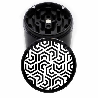 Hexomatic 63mm Black CNC 4-Chamber Weed Crusher