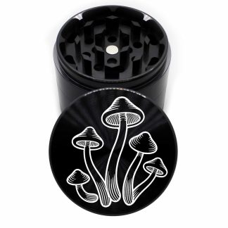 Mushrooms Edition 63mm Black 4-Part Herb Grinder