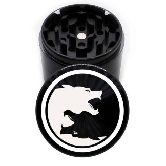 Dueling Panthers 63mm Black Metal 4-Piece Marijuana Grinder
