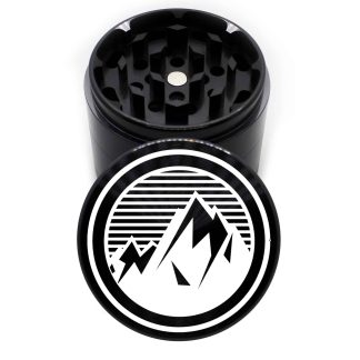 Retro Mountain 63mm Premium Black 4-Piece Marijuana Grinder