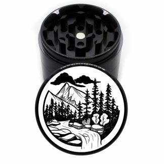 River v1 63mm Black 4-Chamber Marijuana Grinder
