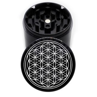 Flower of Life Edition 63mm Black 4-Piece Weed Crusher