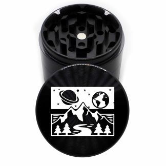 Space Mountain 63mm Premium Black 4-Piece Cannabis Grinder