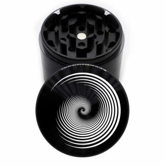 The Swirly Edition 63mm Black 4-Part Cannabis Crusher