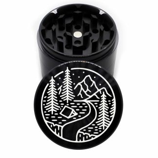 Tent v2 63mm Black 4-Piece Cannabis Grinder