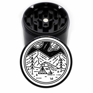 Tent in the Woods Edition 63mm Black 4-Part Herb Grinder
