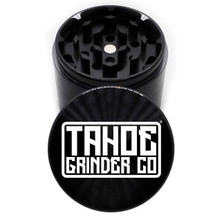 Tahoe Grinder Co Logo Edition 63mm Black 4-Part Marijuana Grinder