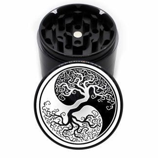 Yin Yang & Tree of Life Edition 63mm Black 4-Piece Cannabis Grinder