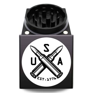 EST 1776 American Made Square Herb Grinder – Smooth Grinding Large Weed Crusher