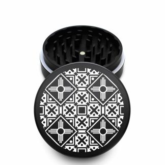 USA Made The Puck® Grinder: 4 Corners, Black, 3.500 inch [90mm], 2 Piece