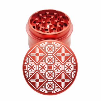 4 Corners Red Compact Weed Grinder – Aluminum Herb Grinder