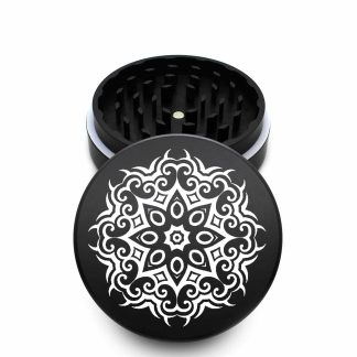 USA Made The Puck® Grinder: 8 Point, Black, 3.500 inch [90mm], 2 Piece