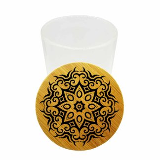 8pt Mandala Weed Stash Jar – Smell Proof Glass Herb Storage Container
