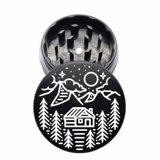 USA Made: Cabin Trees, The Puck® Grinder, Gen II, Black, 63mm, 2-Piece