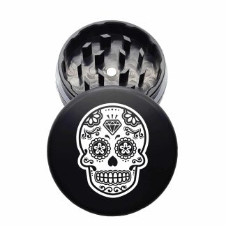 USA Made: Skull, The Puck® Grinder, Gen II, Black, 63mm, 2-Piece