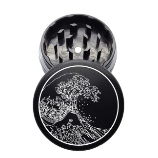 USA Made: The Great Wave Off Kanagawa, The Puck® Grinder, Gen II, Black, 63mm, 2-Piece