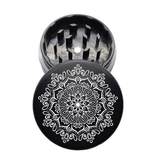 USA Made: Web Mandala, The Puck® Grinder, Gen II, Black, 63mm, 2-Piece