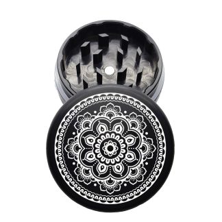 USA Made: Hibiscus, The Puck® Grinder, Gen II, Black, 63mm, 2-Piece