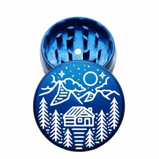 USA Made: Cabin Trees, The Puck® Grinder, Gen II, Blue, 63mm, 2-Piece