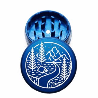 USA Made: Tent Camping, The Puck® Grinder, Gen II, Blue, 63mm, 2-Piece