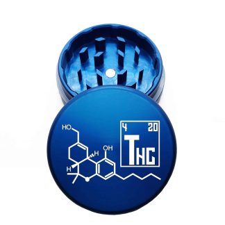 USA Made: THC Molecule, The Puck® Grinder, Gen II, Blue, 63mm, 2-Piece