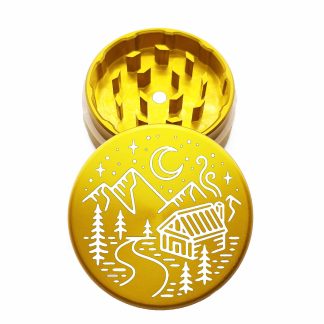 USA Made: Cabin River, The Puck® Grinder, Gen II, Gold, 63mm, 2-Piece