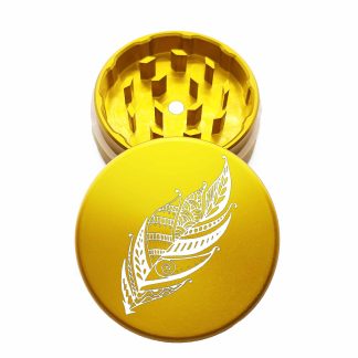 USA Made: Feather, The Puck® Grinder, Gen II, Gold, 63mm, 2-Piece