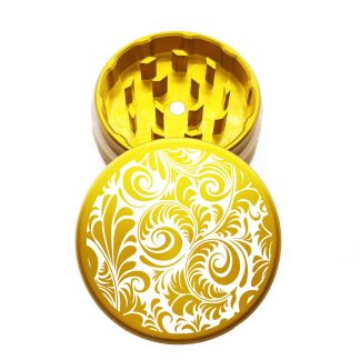 USA Made: FOMC, The Puck® Grinder, Gen II, Gold, 63mm, 2-Piece