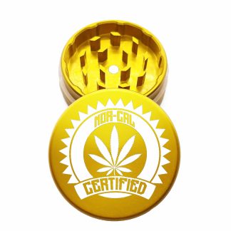 USA Made: Nor Cal Cert, The Puck® Grinder, Gen II, Gold, 63mm, 2-Piece