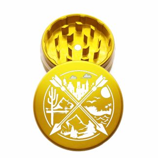 USA Made: NSEW, The Puck® Grinder, Gen II, Gold, 63mm, 2-Piece