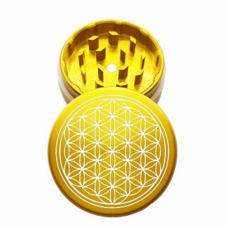 USA Made: Sacred Geometry, The Puck® Grinder, Gen II, Gold, 63mm, 2-Piece