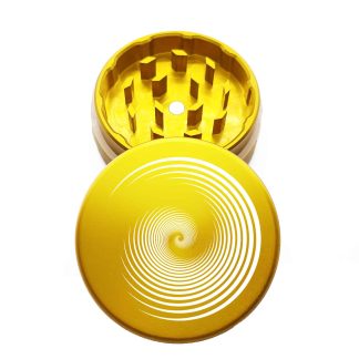 USA Made: Swirly, The Puck® Grinder, Gen II, Gold, 63mm, 2-Piece
